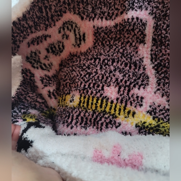 Hello Kitty Spring  Throw Blanket Pink Flowers New Super Soft 50x70 - Picture 6 of 6